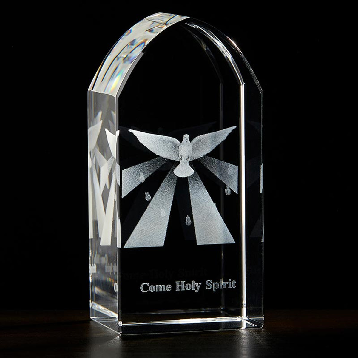 Lux Mundi Collection Confirmation Etched Glass Stand