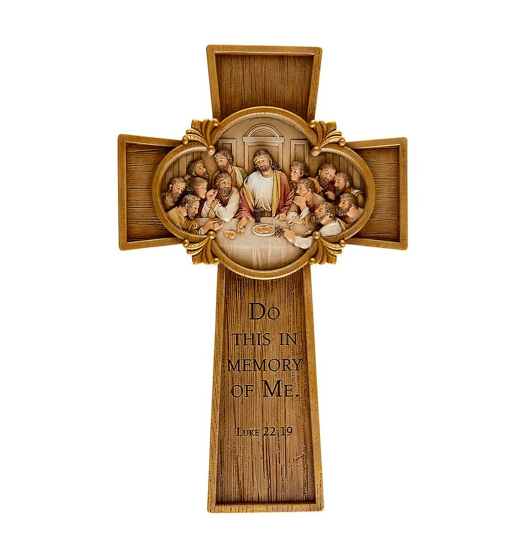 Avalon Gallery "Do this in memory of Me" Last Supper Cross,