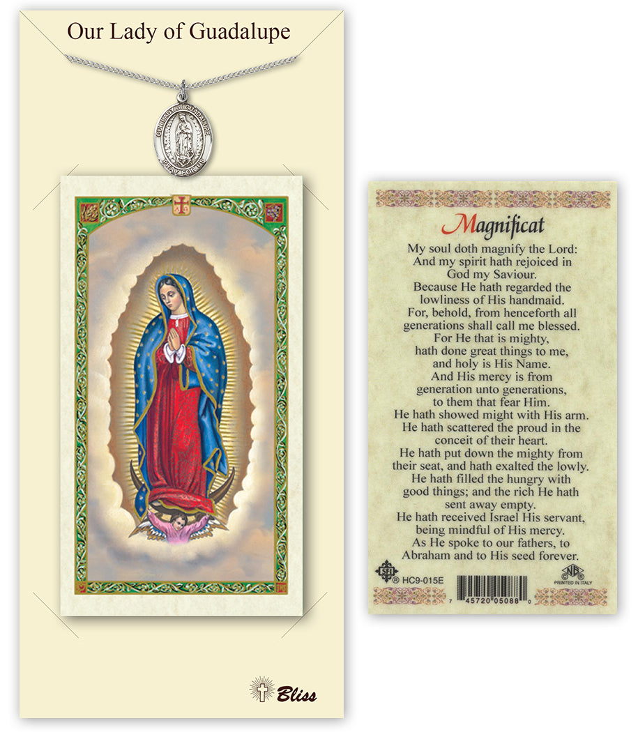 Bliss Our Lady of Guadalupe Medal and Prayer Holy Card Gift Set