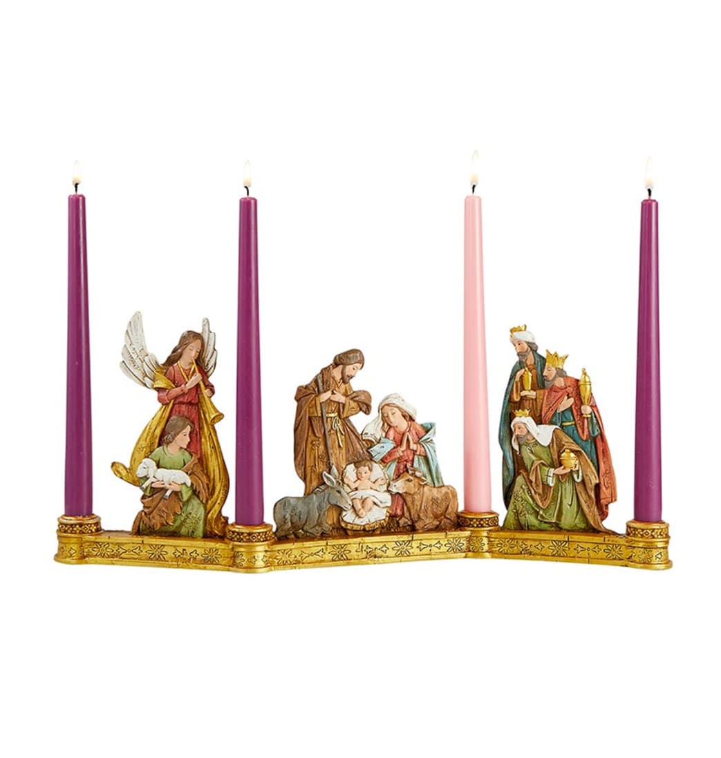 Avalon Gallery Christmas Nativity Candleholder,