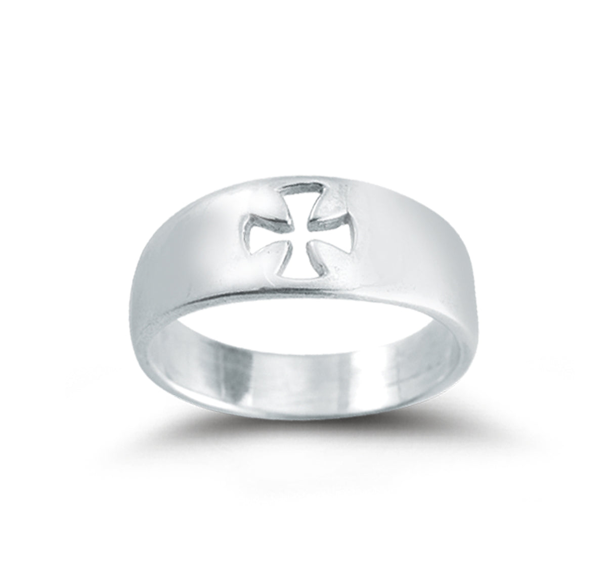 HMH Religious Pierced Cross Faith Sterling Silver Ring