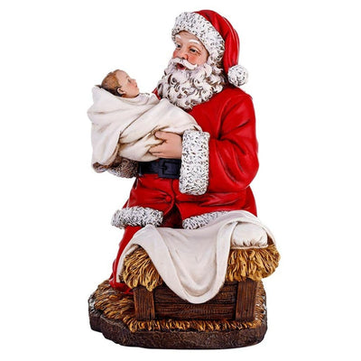 Adoring Santa Nativity Figurine, Avalon Gallery