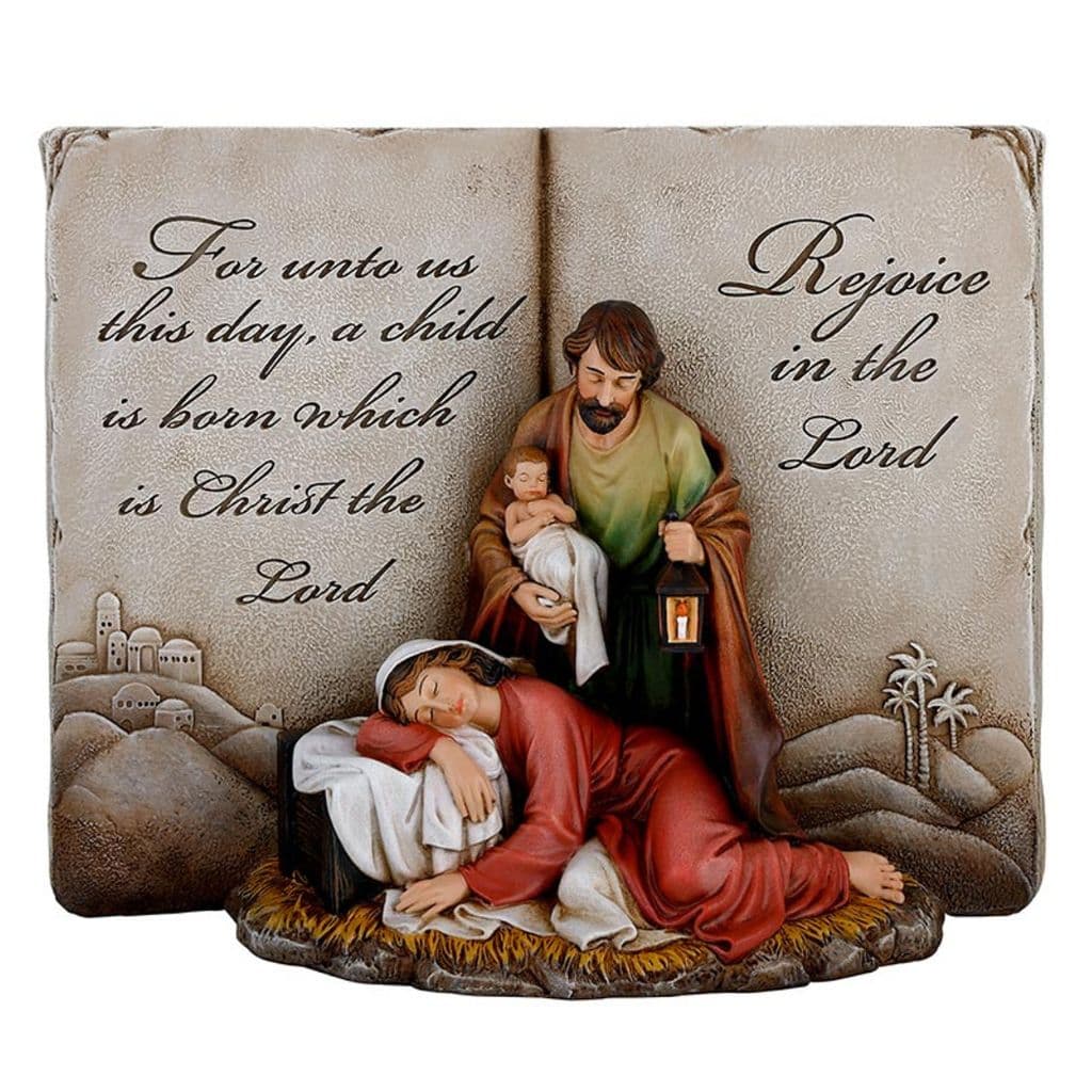 Avalon Gallery Chapter of Joy Statue Christmas Decor with Mary, Joseph and Baby Jesus