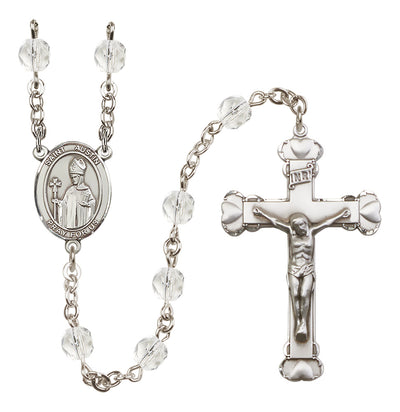 St. Austin Birthstone Heart Rosary in Crystal, Bliss Manufacturing