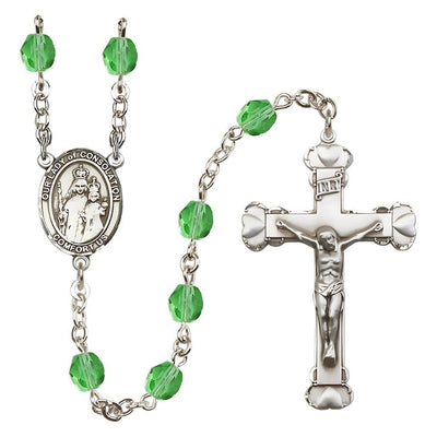 Our Lady of Consolation Birthstone Heart Rosary in Peridot, Bliss Manufacturing
