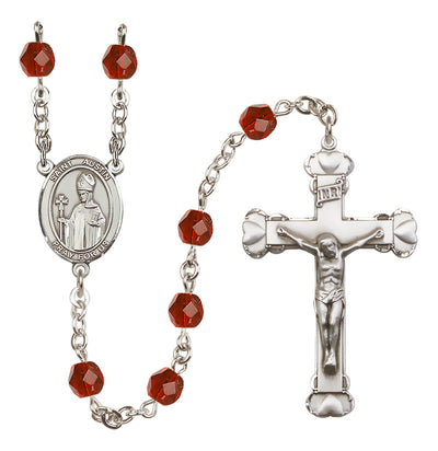 St. Austin Birthstone Heart Rosary in Ruby, Bliss Manufacturing