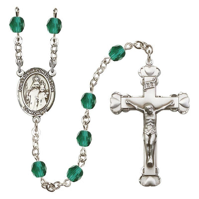 Our Lady of Consolation Birthstone Heart Rosary in Zircon, Bliss Manufacturing