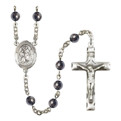St. John the Baptist 6mm Hematite Catholic Rosary, Bliss Manufacturing