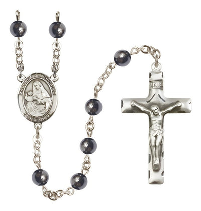 Madonna Del Ghisallo 6mm Hematite Rosary, Bliss Manufacturing