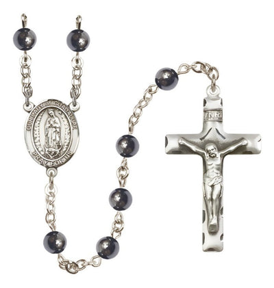 Our Lady of Guadalupe 6mm Hematite Rosary, Bliss Manufacturing