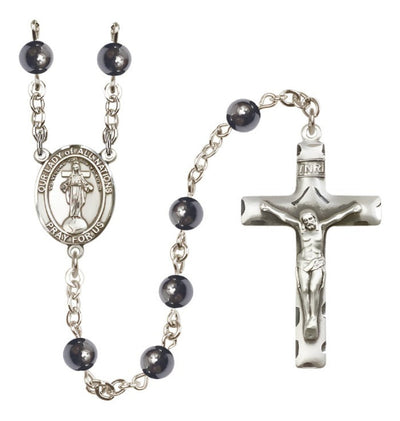 Our Lady of All Nations 6mm Hematite Rosary, Bliss Manufacturing
