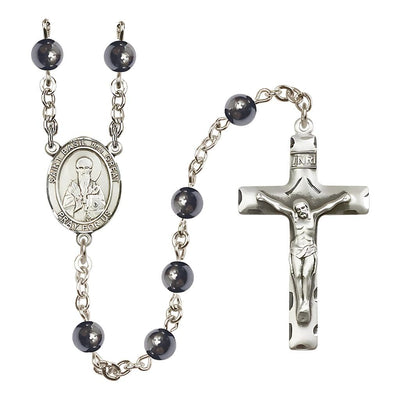 Handmade St Basil the Great 6mm Hematite Silver-plated Rosary, Bliss Manufacturing
