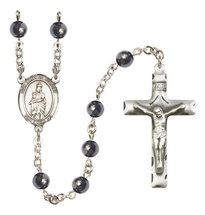 Our Lady of Victory 6mm Hematite Rosary, Bliss Manufacturing