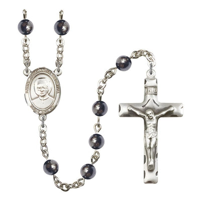 St. Josemaria Escriva 6mm Hematite Catholic Rosary, Bliss Manufacturing