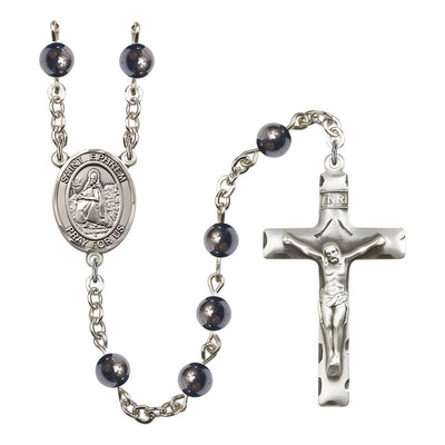 St. Ephrem 6mm Hematite Catholic Rosary, Bliss Manufacturing