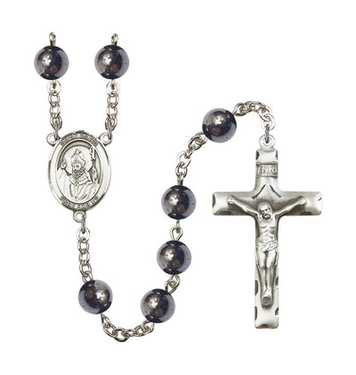 Manfuacturing St David of Wales 8mm Hematite Silver-plated Rosary, Bliss Manufacturing