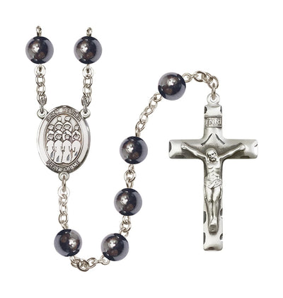 St Cecilia Choir 8mm Hematite Bead Rosary, Bliss Manufacturing
