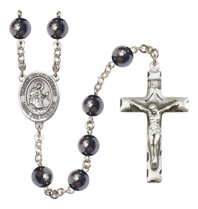 Silver Plated 8mm Hematite Virgen de la Merced Rosary, Bliss Manufacturing