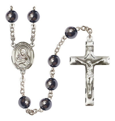 Silver Plated 8mm Hematite Mater Dolorosa Rosary, Our Lady of Sorrows, Bliss Manufacturing