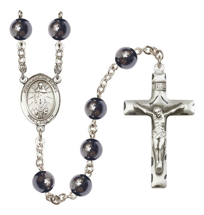Silver Plated 8mm Hematite Our Lady of Tears Rosary, Bliss Manufacturing
