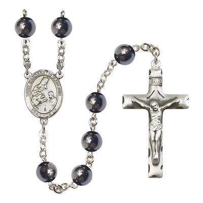 St. Margaret of Scotland 8mm Hematite Bead Rosary, Bliss Manufacturing