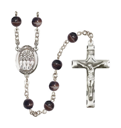 St Cecilia Choir 7mm Brown Bead Rosary, Bliss Manufacturing