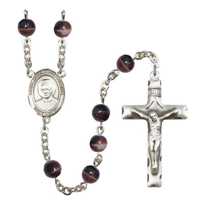 St. Josemaria Escriva 7mm Brown Bead Rosary, Bliss Manufacturing