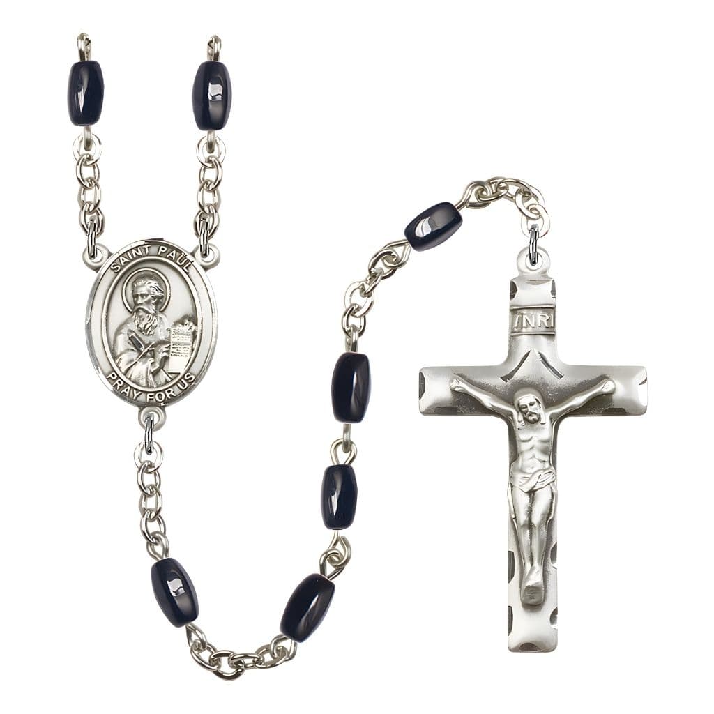 St. Paul the Apostle 8x5mm Black Onyx Rosary | Bliss USA