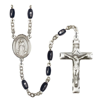 St. Barnabas 8x5mm Black Onyx Rosary, Bliss Manufacturing