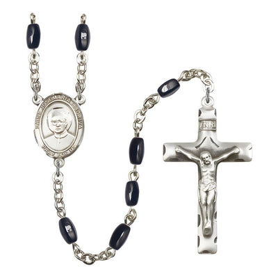 St. Josemaria Escriva 8x5mm Black Onyx Rosary, Bliss Manufacturing