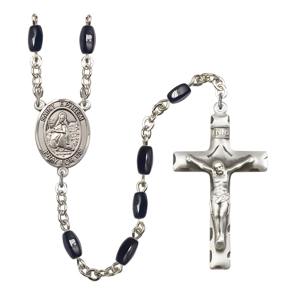 St. Ephrem 8x5mm Black Onyx Rosary | Bliss USA