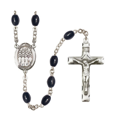 St Cecilia Choir 8x6mm Black Bead Rosary, Bliss Manufacturing