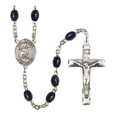 St. Ephrem 8x6mm Black Onyx Silver-plated Rosary, Bliss Manufacturing
