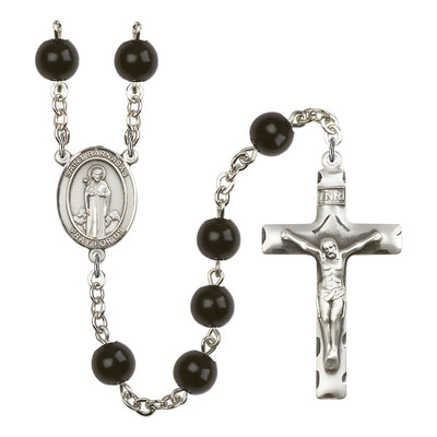 St. Barnabas 7mm Black Onyx Bead Rosary, Bliss Manufacturing