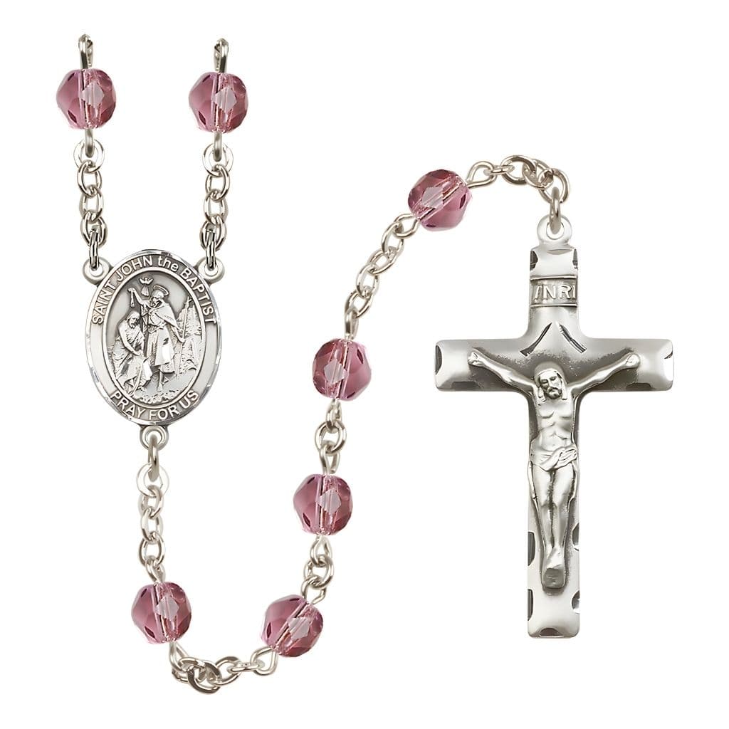 St. John the Baptist Birthstone Engravable Rosary