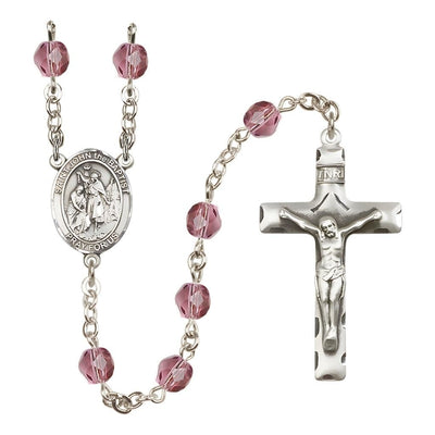 St. John the Baptist Birthstone Engravable Rosary in Amethyst, Bliss Manufacturing