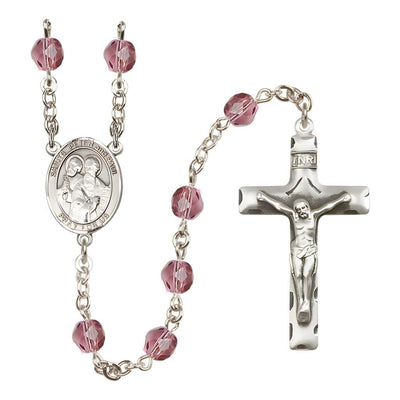 St. Peter and St. Paul Birthstone Engravable Rosary view 2 in Amethyst, Bliss Manufacturing