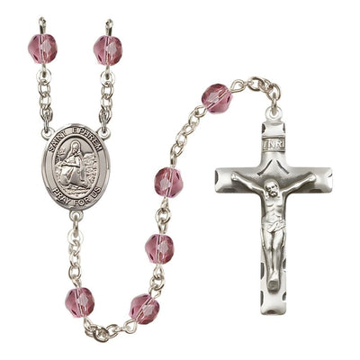 St. Ephrem Birthstone Engravable Rosary view 2 in Amethyst, Bliss Manufacturing