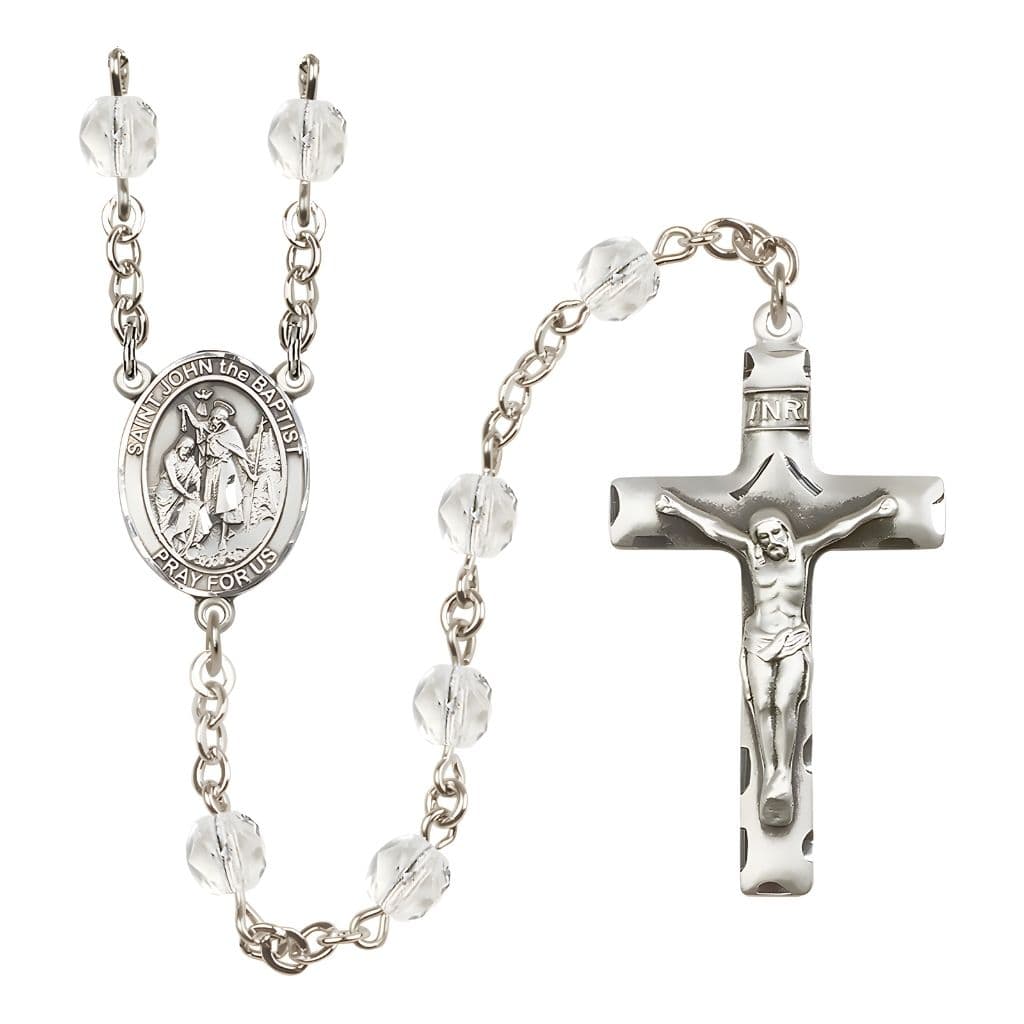 St. John the Baptist Birthstone Engravable Rosary view 3