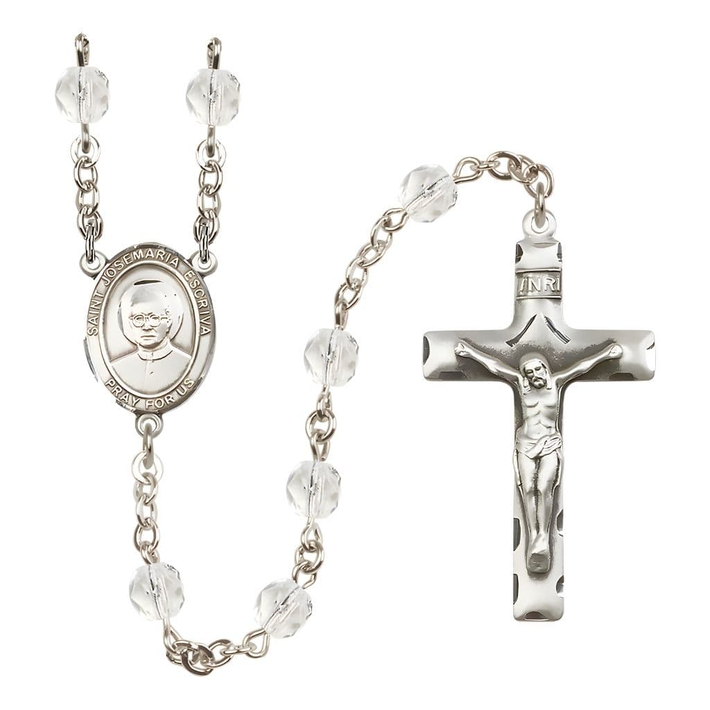 St. Josemaria Escriva Birthstone Engravable Rosary view 4
