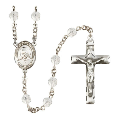 St. Josemaria Escriva Birthstone Engravable Rosary view 4 in Crystal, Bliss Manufacturing