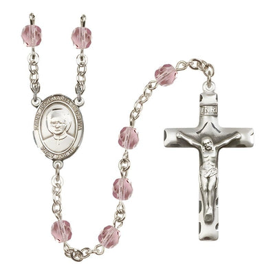 St. Josemaria Escriva Birthstone Engravable Rosary view 6 in Light Amethyst, Bliss Manufacturing