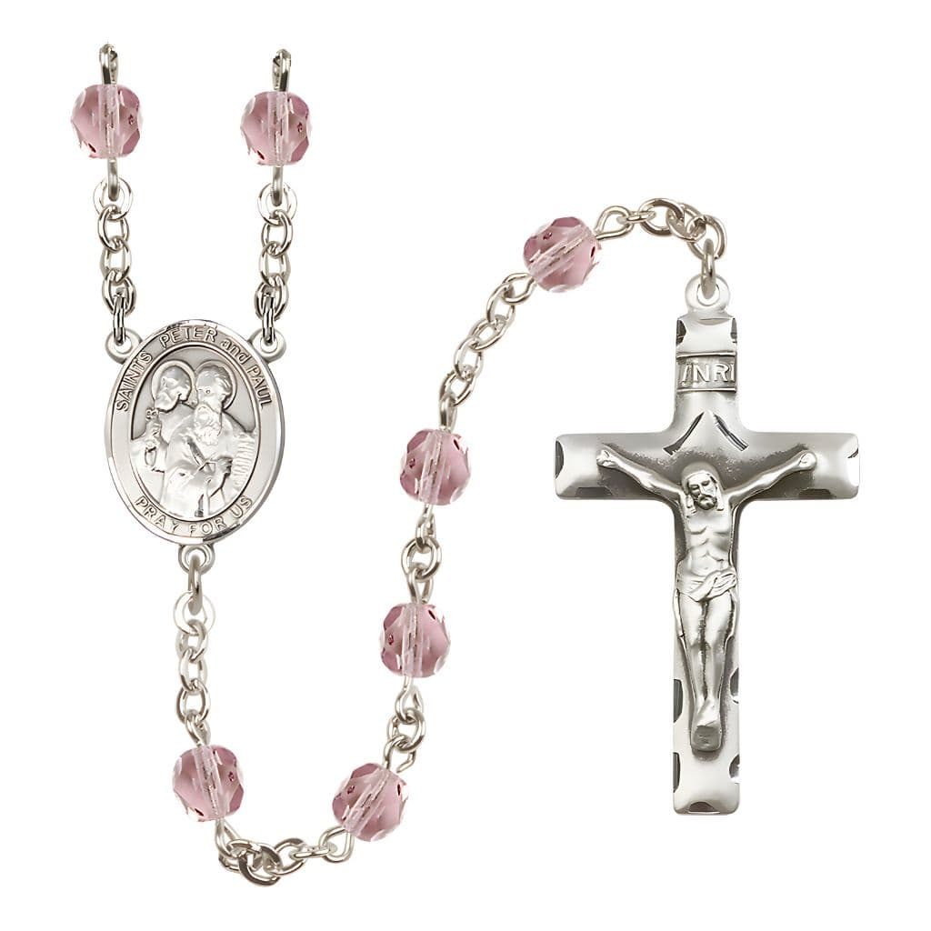 St. Peter and St. Paul Birthstone Engravable Rosary view 6