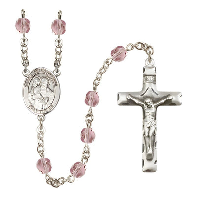 St. Peter and St. Paul Birthstone Engravable Rosary view 6 in Light Amethyst, Bliss Manufacturing