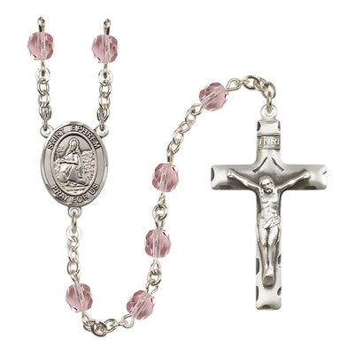 St. Ephrem Birthstone Engravable Rosary view 6 in Light Amethyst, Bliss Manufacturing