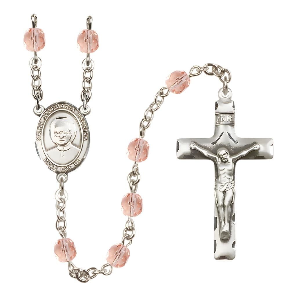 St. Josemaria Escriva Birthstone Engravable Rosary view 8