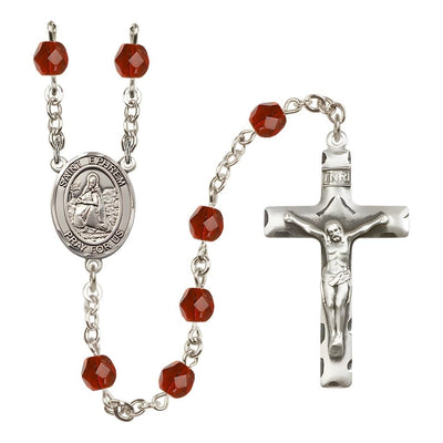 St. Ephrem Birthstone Engravable Rosary view 9 in Ruby, Bliss Manufacturing