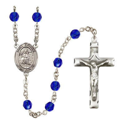 St. Ephrem Birthstone Engravable Rosary view 10 in Sapphire, Bliss Manufacturing