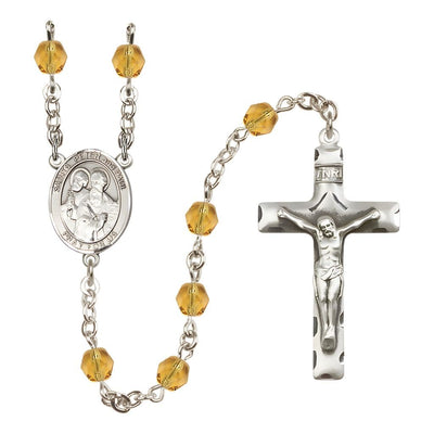 St. Peter and St. Paul Birthstone Engravable Rosary view 11 in Topaz, Bliss Manufacturing