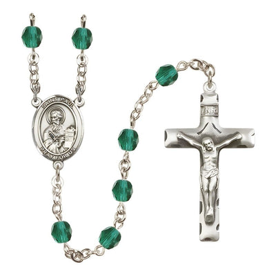 St. Paul the Apostle Birthstone Engravable Rosary view 12 in Zircon, Bliss Manufacturing